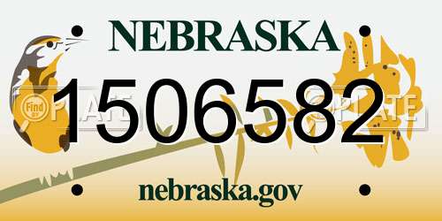 1506582 Nebraska License Plate