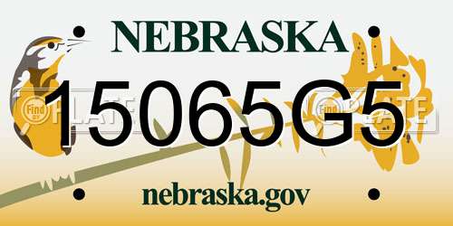 15065G5 Nebraska License Plate