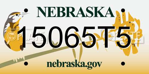 15065T5 Nebraska License Plate
