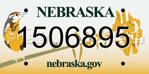 1506895 Nebraska License Plate