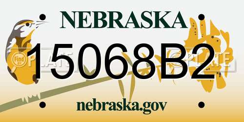 15068B2 Nebraska License Plate
