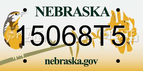 15068T5 Nebraska License Plate