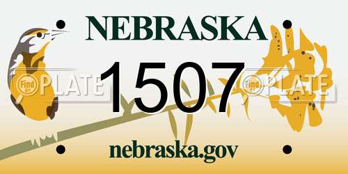 1507 Nebraska License Plate
