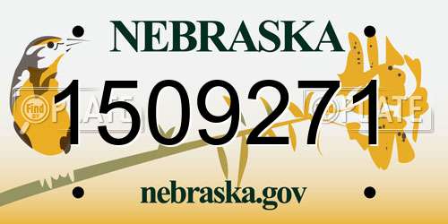 1509271 Nebraska License Plate