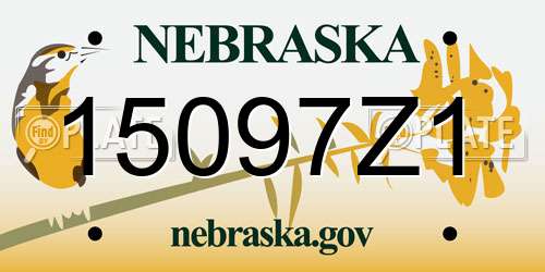 15097Z1 Nebraska License Plate