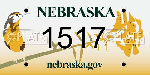 1517 Nebraska License Plate