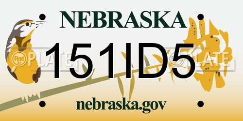 151ID5 Nebraska License Plate