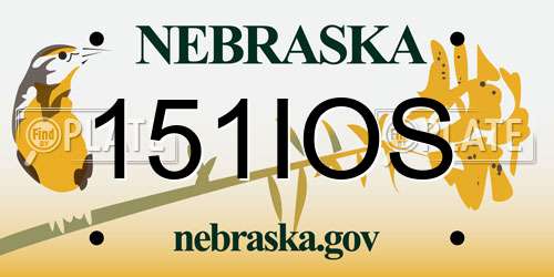 151IOS Nebraska License Plate