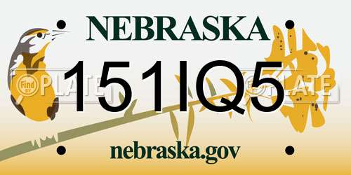 151IQ5 Nebraska License Plate