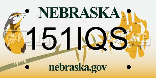151IQS Nebraska License Plate