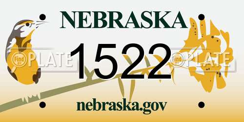 1522 Nebraska License Plate