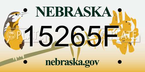 15265F Nebraska License Plate