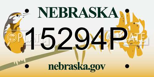 15294P Nebraska License Plate