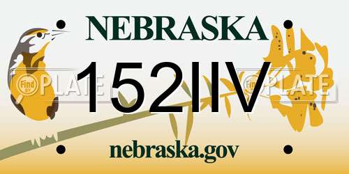 152IIV Nebraska License Plate