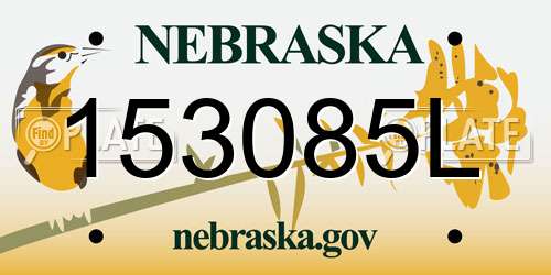 153085L Nebraska License Plate
