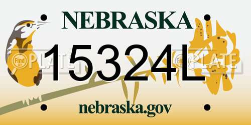 15324L Nebraska License Plate