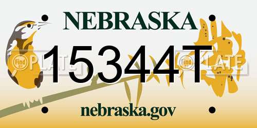 15344T Nebraska License Plate