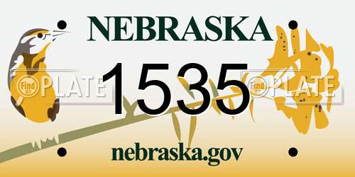 1535 Nebraska License Plate