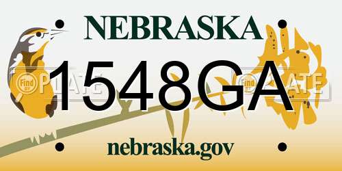 1548GA Nebraska License Plate