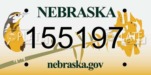 155197 Nebraska License Plate