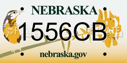 1556CB Nebraska License Plate