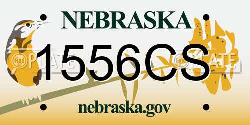 1556CS Nebraska License Plate