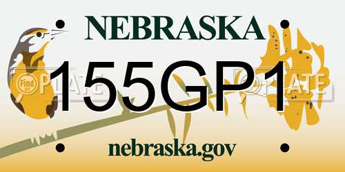 155GP1 Nebraska License Plate