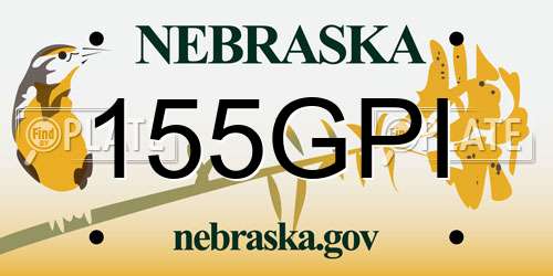 155GPI Nebraska License Plate