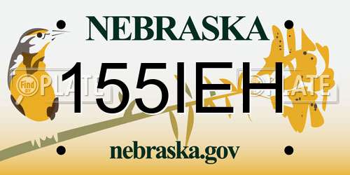 155IEH Nebraska License Plate