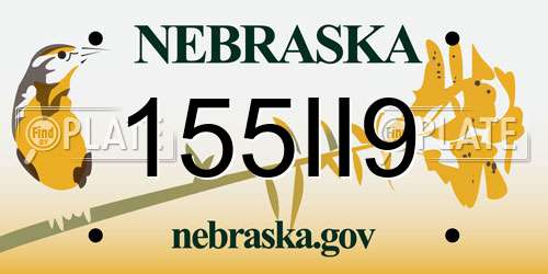 155II9 Nebraska License Plate
