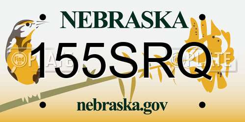 155SRQ Nebraska License Plate