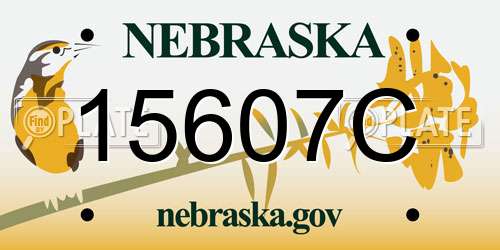 15607C Nebraska License Plate