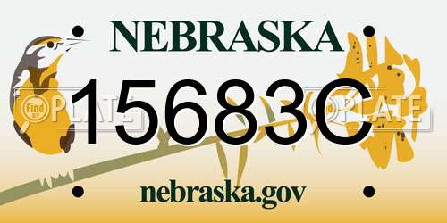 15683C Nebraska License Plate