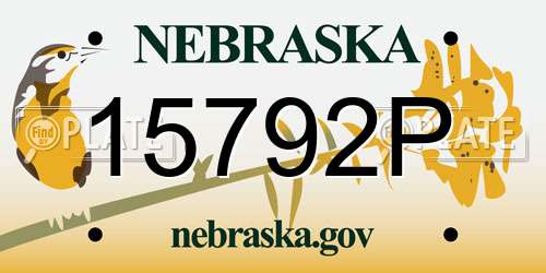 15792P Nebraska License Plate