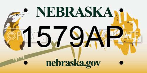 1579AP Nebraska License Plate