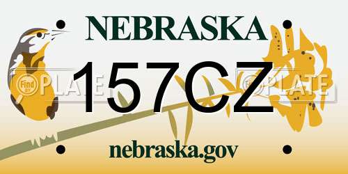 157CZ Nebraska License Plate