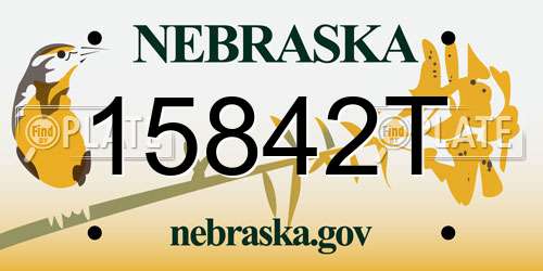 15842T Nebraska License Plate