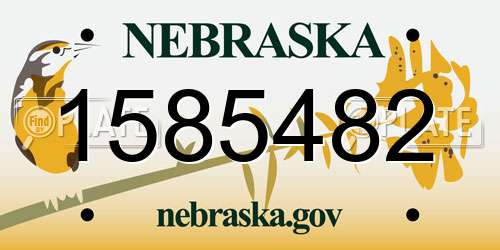 1585482 Nebraska License Plate