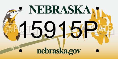 15915P Nebraska License Plate