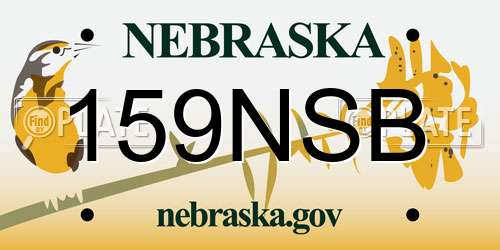 159NSB Nebraska License Plate