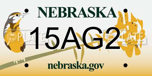 15AG2 Nebraska License Plate