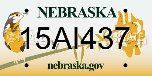 15AI437 Nebraska License Plate