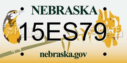 15ES79 Nebraska License Plate