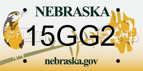 15GG2 Nebraska License Plate