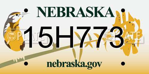 15H773 Nebraska License Plate