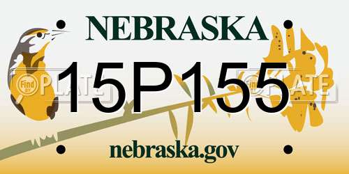 15P155 Nebraska License Plate