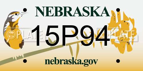 15P94 Nebraska License Plate