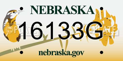 16133G Nebraska License Plate