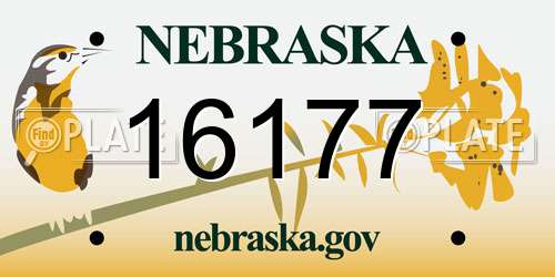 16177 Nebraska License Plate