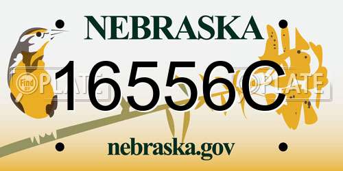 16556C Nebraska License Plate